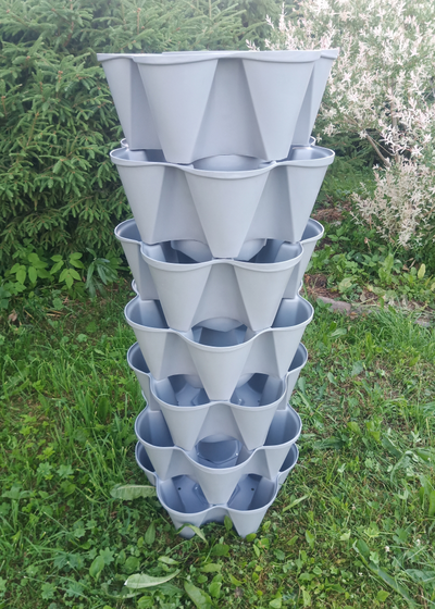 Вертикальная грядка "Лея" (серый)