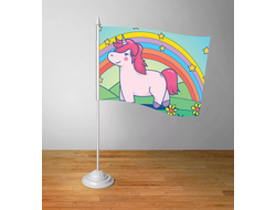 Флажок настольный Единорог №3