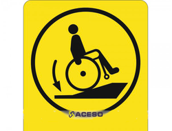 Г-06 Пиктограмма с дублированием информации по системе Брайля. Осторожно! Крутой подъем, полноцвет,