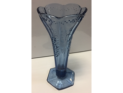 202-2/ Ваза голубое стекло СССР