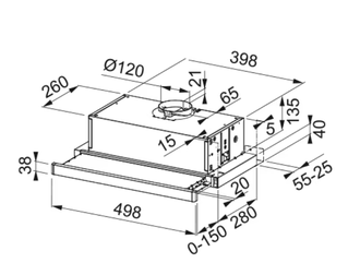 FTC 532L WH (315.0547.795) белый металл вытяжка (слайдер)