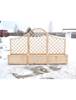 Кашпо арка шпалера деревянное 3000х11850 мм.