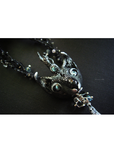 Волшебное колье-оберег &quot;Всеокий Оракул Снов&quot; (натуральные александриты, флюориты)