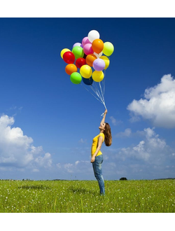 ОБЛАКО ГЕЛИЕВЫХ ШАРОВ "РАДУГА"