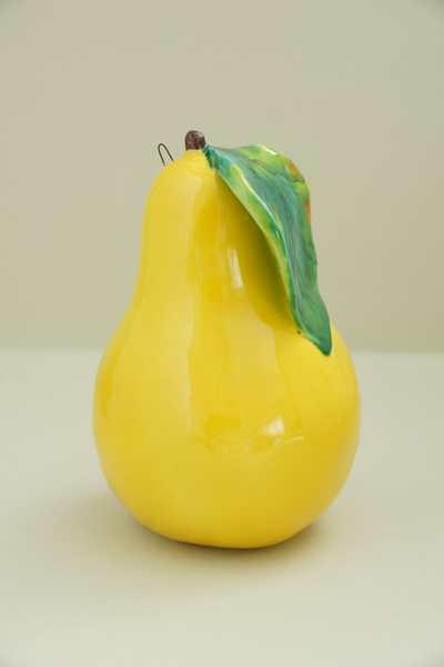 Груша с листом (жёлтая)