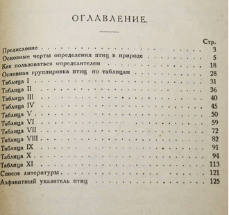 Промптов А.Н. Определитель птиц в природе. Вып 1. [и единств.]. Л.: Научное книгоиздательство, 1929.