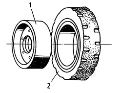 Колесо в сборе 405/120-305 ЕВ 687 6045.00.00.00 (бандажная)