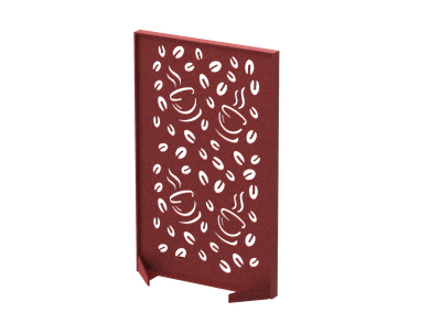 Перегородка прямоугольная с декором "Кофе"