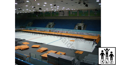 Сборка помоста для борцовских ковров