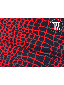 Бифлекс матовый принт Рептилия, цв. Красный