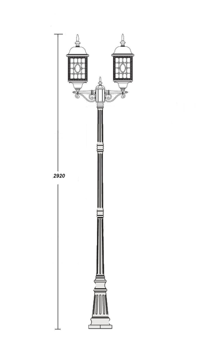 Садово-парковые фонари LONDON  2-S-08 (195см)