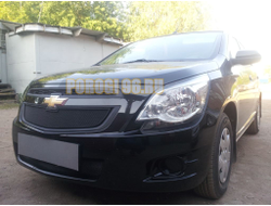 Защита радиатора Chevrolet Cobalt 2013- black верх