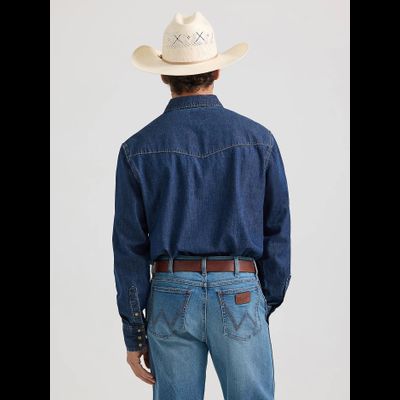 Рубашка Wrangler® Classic Denim Western Snap Shirt