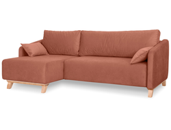 Угловой диван Штейн с оттоманкой, Размер 230х145х89 спальное 207х126 см, тонировка и обивка на выбор