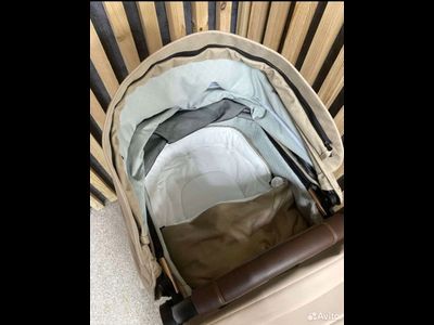 Детская коляска 3 в 1 Farfello Aimile Original Кремовый Экокожа