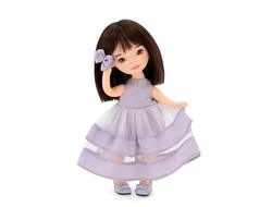 Кукла Lilu в лиловом платье.