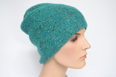 Женская мятная вязаная шапка Италия Визио 8023