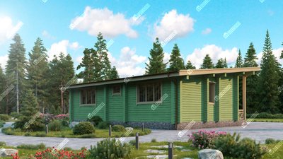 Дом из профилированного бруса "Нарьян-Мар", 60 м2