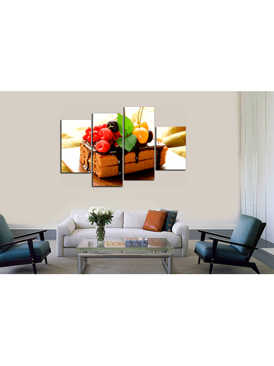 Модульная картина &quot;Пирожное с фруктами&quot;