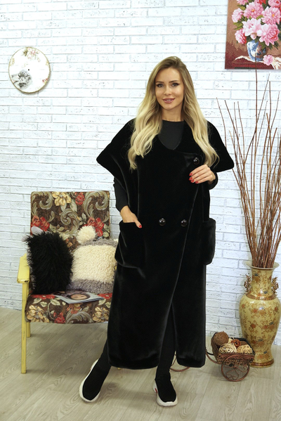 Жилет из эко меха модель 126