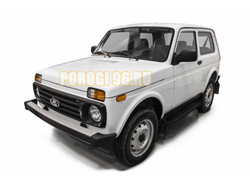 Пороги на Lada NIva 4x4 3d Black-Premium