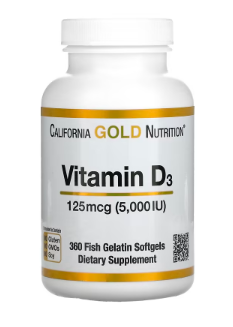 California Gold Nutrition Vitamin D3, 5,000 IU - Витамин Д3