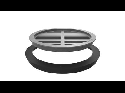 Решётка-гриль чугунная 400 К-Гр (комплект)