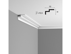 Потолочный карниз с гладким профилем из полиуретана Orac Decor Коллекция Modern C390