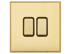 Переключатель двухклавишный T&J Electric Titanium Matt Brass