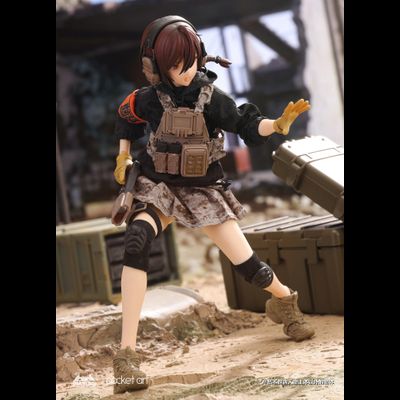 Девочка-штурмовик Узуки Рэй - Коллекционная фигурка 1/12 scale Pocket Art Heavy shield hand Uzukirei (PA004) - HASUKI