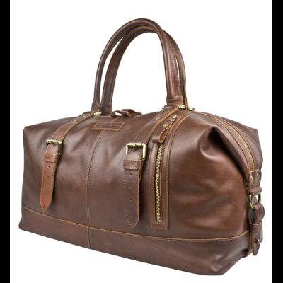 Кожаная дорожная сумка Campora Premium brown (арт. 
4019-53)