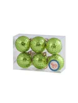 Набор шаров Зеленые бусинки 6 см 6 шт, 17,4х11,6х5,8см, 80689