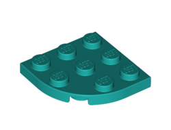 Plate, Round Corner 3 x 3, Dark Turquoise (30357 / 6251838)