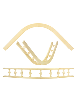 Балюстрада мебельная угловая R 150 с балясиной 37 мм, 300 мм*300 мм, из березы