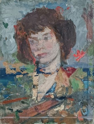 "Женский портрет" холст масло Бантиков А.С. 1970-е годы