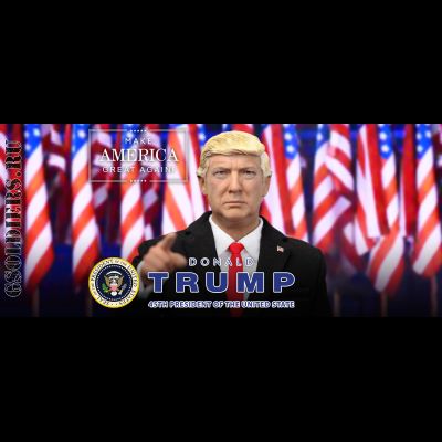 Дональд Трамп  - Коллекционная фигурка 1/6 Donald Trump (AP002) - DID