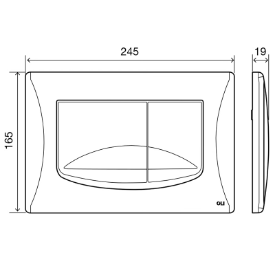 Панель слива River Della хром (886914RDO