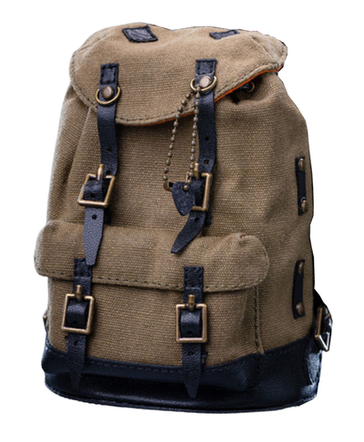 Винтажный рюкзак (серый) (для коллекционных фигур 30 см) масштаб 1 к 6 Gathering Trend Series Backpack Brownish green oil wax cloth (JC002) - YUANXINGSHI