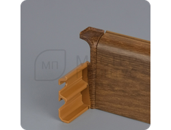 Плинтус из дюрополимера Comfort Classic 80 орех с внутренним углом