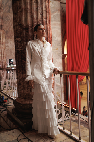 Образ жакет с жемчугом