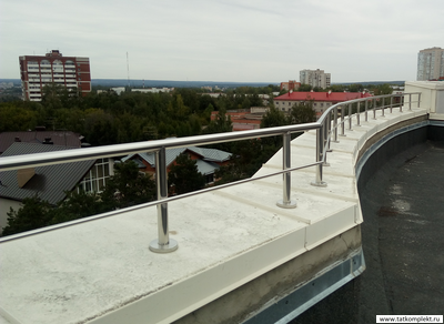 нержавеющие ограждения парапета крыши