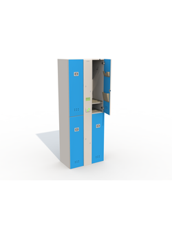 БЛОКИ КОЛЛЕКТИВНЫХ ЛОКЕРОВ СЕРИИ «LDL-04N» Блоки из четырех шкафов - локеров для коллективного использования