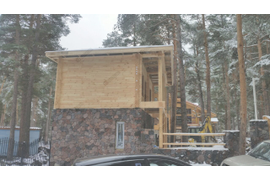 Дом в горах для отдыхающих, клееный брус сечением 185х200, подножие Эльбруса, город Тырныауз