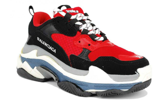 Triple red balenciaga hot sale