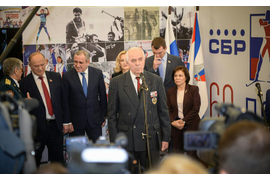 Открытие выставки, посвященной 60-летию Союза биатлонистов России