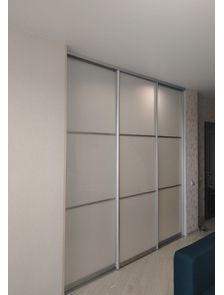 перегородка раздвижная матовое стекло