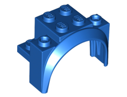 Vehicle, Mudguard 4 x 2 1/2 x 2 1/3 with Arch Round, Blue (18974 / 6112242)