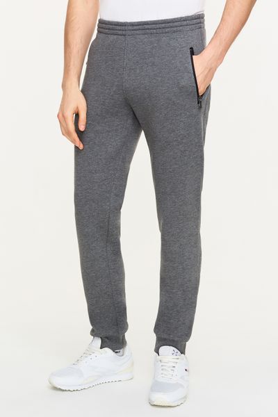 Теплые брюки мужские  22BM-1036 (темно-серый меланж)