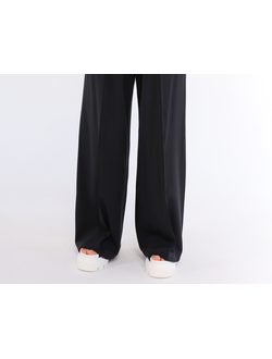 Брюки палаццо со стрелкой из вискозы  (черный)