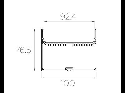 Алюминиевый профиль 4L-10076-S ANOD